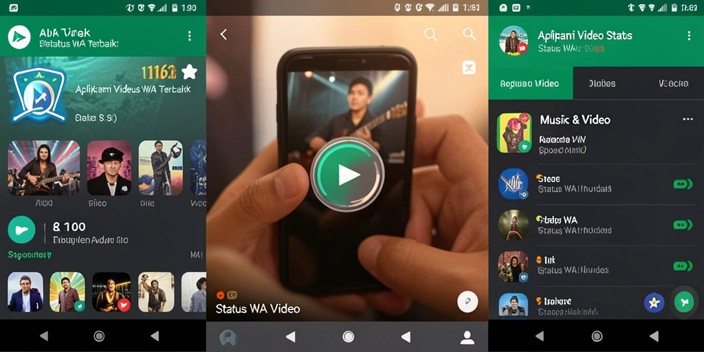 Tampilan antarmuka aplikasi 116X yang user-friendly untuk video Status WA.