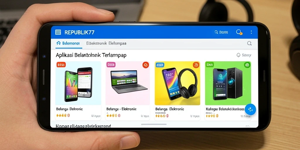 Tampilan antarmuka aplikasi REPUBLIK77 yang user-friendly.