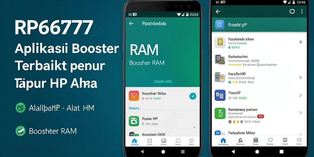 Antarmuka aplikasi RP6677 dengan fitur pembersihan RAM yang mudah digunakan.