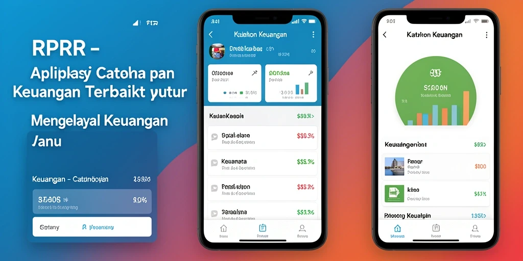 Antarmuka RPRR menunjukkan catatan pengeluaran dan laporan keuangan.
